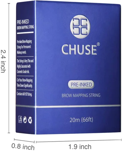 Miniatura 3 de CHUSE Cuerda de mapeo de cejas para microblading, preentintada, hilo fino de carbón de bambú de 66 pies (65.6 ft) - 0.039 in