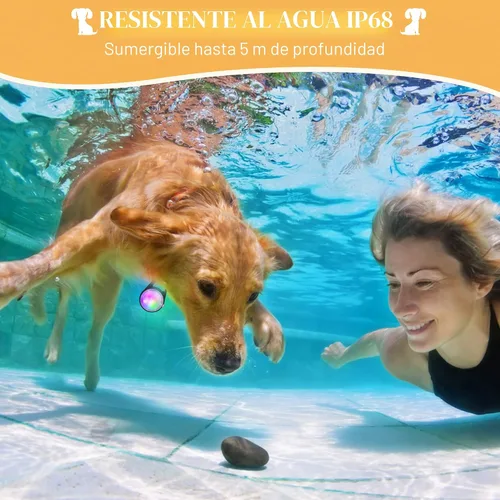 Miniatura 3 de Luz de collar de perro, 4 modos de luces para perro para caminar por la noche, luz de collar de mascota recargable LED para clip nocturno