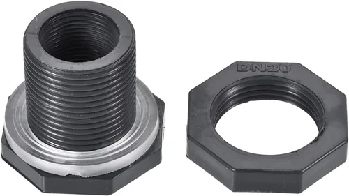 Miniatura 5 de M METERXITY Paquete de 2 accesorios de mamparo de PVC – Conector de tanque de agua de doble rosca, con junta de silicona, para acuarios