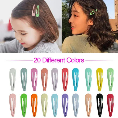 Miniatura 3 de JIARON 80 pinzas para el cabello, pasadores de metal antideslizantes de 2 pulgadas para niñas, niños, bebés y mujeres (20 colores)