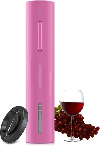 Miniatura 14 de COKUNST Abrebotellas de vino eléctrico, funciona con pilas, con cortador de papel de aluminio, removedor de sacacorchos con botón de un solo clic
