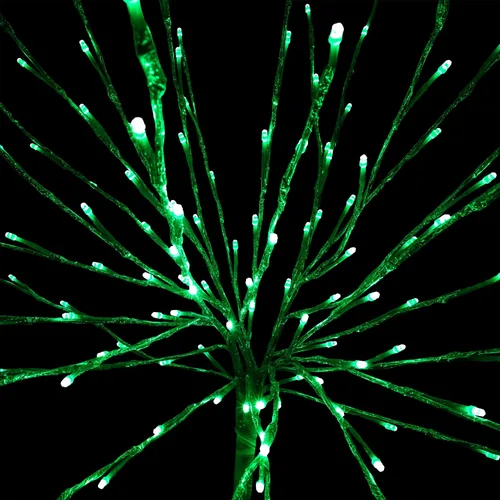 Miniatura 8 de Alpine Corporation Estaca metálica para árbol de 39 pulgadas de alto para interiores y exteriores, decoración navideña con luces LED verdes