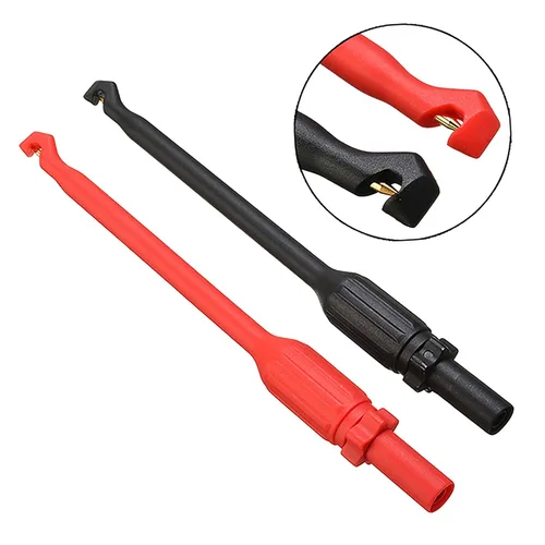Miniatura 4 de ZIBOO ZB-T12 - Sonda de perforación de alambre automotriz Clip de perforación de alambre de perforación de alambre trasero Pines de sonda rojo negro