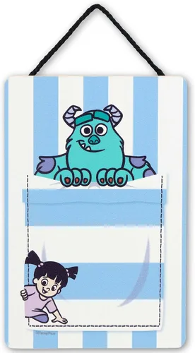 Miniatura 10 de Disney Pixar Monsters, Inc. You Can Find Me Here - Cartel colgante de madera – Lindo cartel de Mike para dormitorio o guardería