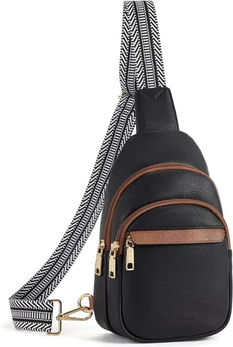 BOSTANTEN Bolso bandolera pequeño para mujer, bolso cruzado de cuero, riñonera, bolsa de pecho para viajes