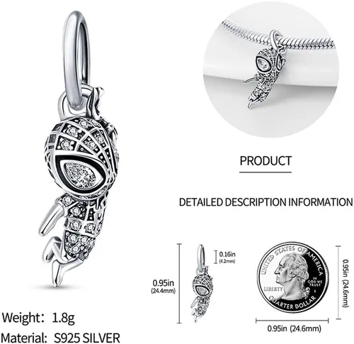 Miniatura 4 de LIGHTDOG Alliance Charm se adapta a pulseras Pandora Europe, cuentas colgantes de plata de ley 925, regalo para el día de la madre, joyería