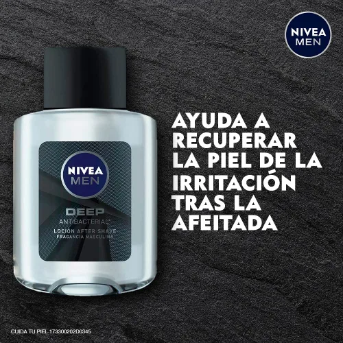 Miniatura 6 de NIVEA Men, Deep, Refrescante e Hidratante Después del Afeitado, Vainilla y Bourbon, 3.3 fl oz (3.4 fl oz)