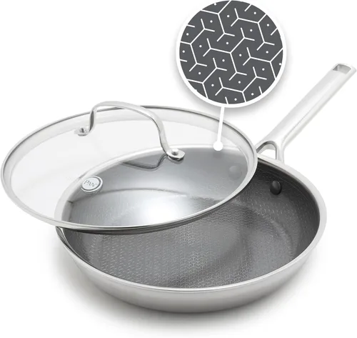 Miniatura 11 de GreenPan Hybrid - Sartén antiadherente de acero inoxidable de 8 pulgadas, sartén de cerámica de tres capas APEX Thermobond sin PFAS, compatible
