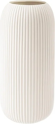 Jarrón de cerámica para flores – Jarrón moderno pequeño con textura acanalada para decoración del hogar, hierba de pampas, decorativo, de granja,