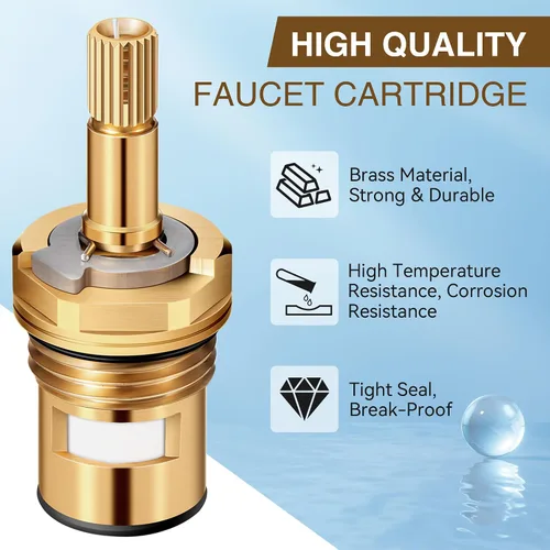 Miniatura 3 de Enhon Paquete de 2 cartuchos de grifo compatibles con el estándar americano 994053-0070a o 994053-0070a/H reemplazo de vástago de grifo de bañera