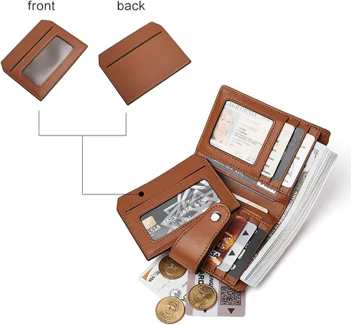 Miniatura 8 de BOSTANTEN Bolso de mano de piel para mujer, bolso de mano grande tipo hobo para el hombro, con pequeño bolsillo con cremallera, billetera
