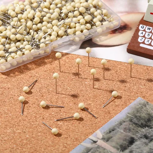 Miniatura 4 de WILLBOND Paquete de 500 pasadores de mapa con tachuelas pequeñas de cabeza redonda para mapas, tachuelas de pulgar para viajes, imágenes, fotos
