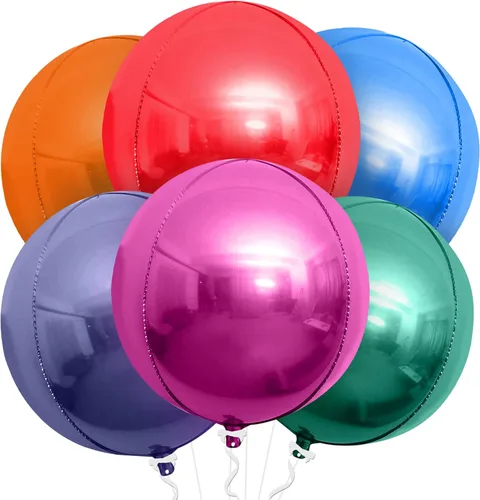 Miniatura 28 de KatchOn, Globos de papel aluminio de color rosa claro, 22 pulgadas, paquete de 6 unidades, globos de Mylar rosa claro para decoraciones de Navidad