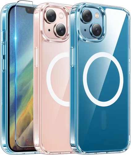 Miniatura 601 de FNTCASE Funda para iPhone 13 Pro-Max: Fundas magnéticas transparentes compatibles con Magsafe Slim anti amarillamiento protección contra caídas