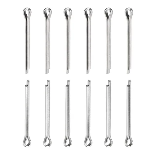 Miniatura 12 de DTGN Pasadores de clip de chaveta de 0.039 in x 0.394 in (DXL), paquete de 30 - Bueno para maquinaria - Sujetadores de horquilla de acero inoxidable
