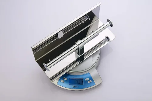 Miniatura 6 de BGL Portarrollos de papel higiénico de acero inoxidable con estante montado en la pared para baño (plateado, doble cabeza)