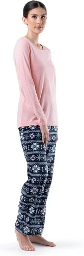 Miniatura 3 de Fruit of the Loom - Conjunto de pijama para mujer (camiseta con cuello redondo y pantalón de vellón)