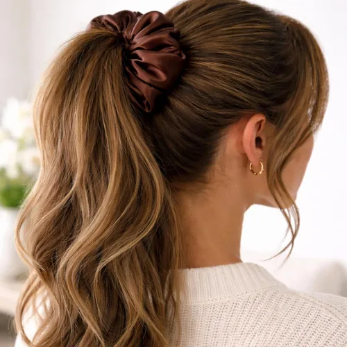 Miniatura 3 de XL Satin Scrunchie for Thick Hair – Oversized Hair Scrunchy for Ponytail Bun or Sleeping – Frizz Free Satin Hair Tie for Women and Girls