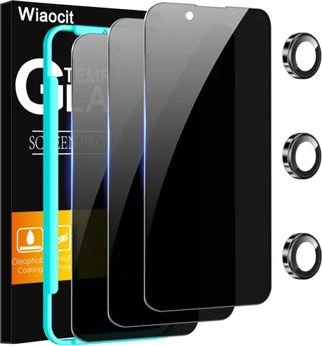 Miniatura 16 de Wiaocit Paquete de 3 protectores de pantalla de vidrio templado de dureza 9H y 3 protectores para lentes de cámara para Samsung Galaxy Z Fold 7