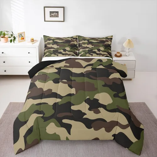 Miniatura 24 de Erosebridal Juego de edredón con estampado de leopardo, tamaño individual para niños, edredón de guepardo occidental, negro y gris, juego de ropa