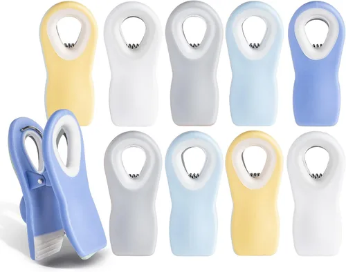 Miniatura 10 de COOK WITH COLOR Clips para bolsas de chips con imán para almacenamiento de alimentos con agarre hermético para bolsas de pan, bolsas de aperitivos