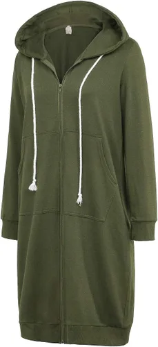 Miniatura 2 de GRACE KARIN - Sudadera casual con capucha para mujer, con bolsillos y cremallera, estilo túnica