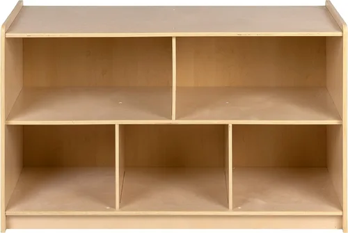 Miniatura 5 de EMMA + OLIVER Gabinete de almacenamiento de madera del aula de la escuela de 5 secciones para uso comercial o doméstico
