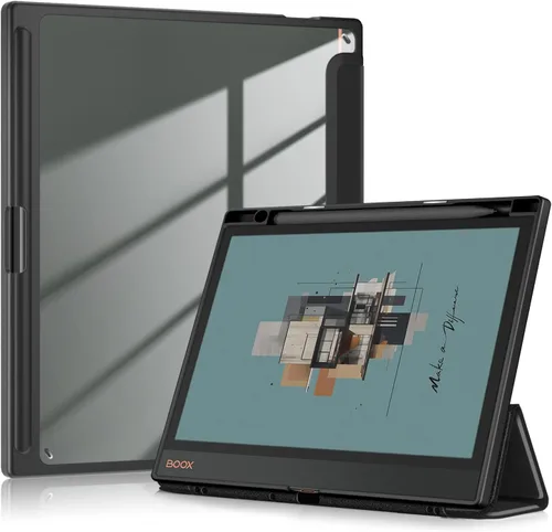 Funda para tablet BOOX Note Air 4C Air3 c B/W 10.3 pulgadas 2024 ePaper Tablet Slim Folio Cover con soporte para bolígrafo de mano y apagado y Negro