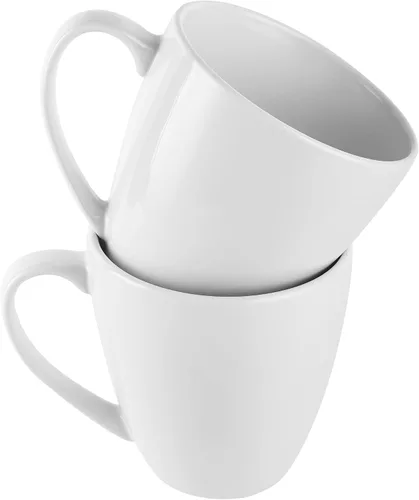 Miniatura 8 de BOSHANB - Taza de café grande de 39 onzas, taza de té de cerámica para oficina y hogar, gran capacidad con asa (negro)