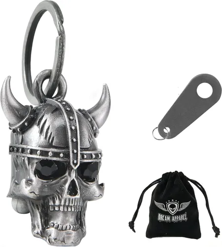 Miniatura 26 de Dream Apparel Campanas de motocicleta para motociclistas, accesorios de campanas pesadas y llavero para la suerte Viaja para vivir