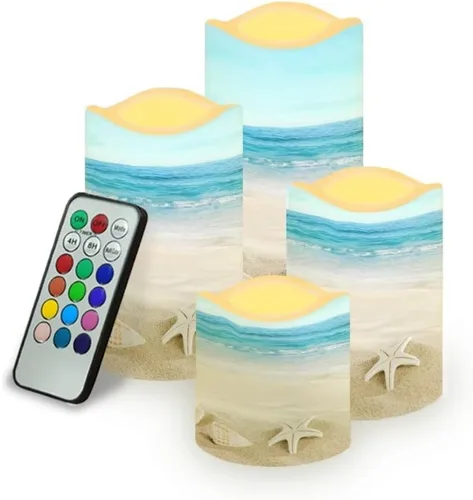 Miniatura 26 de Jeiento American Flag Flameless Candles 4 Pack 4th of July Home Decoration Flower American Flag LED Candles Battery Operated with Timer Remote