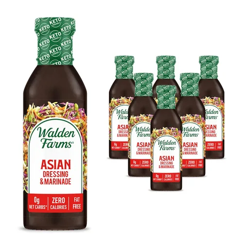 Miniatura 25 de Walden Farms Vinagreta de Tomate Seco al Sol – Aderezo sin calorías, bajo en carbohidratos, apto para dieta keto, vegano, sin azúcar con rico sabor