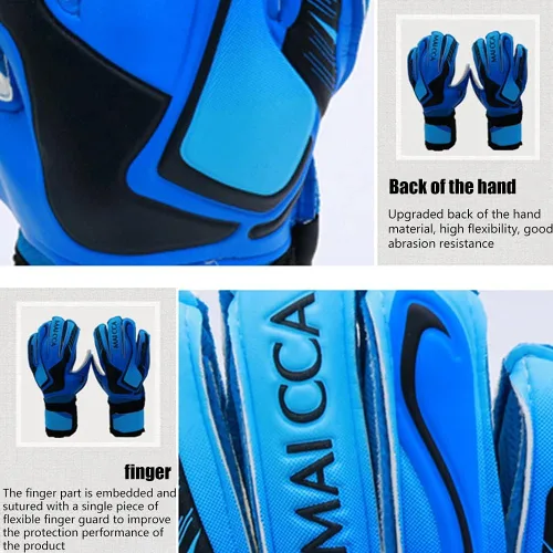 Miniatura 4 de Guantes de portero de fútbol para niños, jóvenes y adultos, guantes de fútbol de protección con gran agarre, palmas