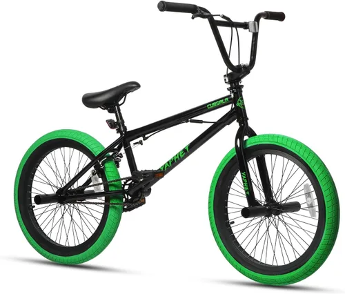 Miniatura 9 de cubsala Freestyle BMX Bike, 20 Inch Yaphet Bicycle for Teen Beginner and Adult Riders, Bike with Hi-Ten Steel Frame, Multiple