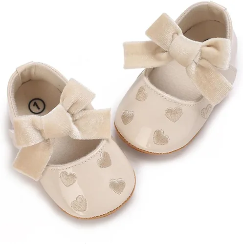 Miniatura 4 de COSANKIM Zapatos Mary Jane para bebé y niña, suela suave, con lazo, princesa, boda, antideslizantes, para bebé, para primera caminata, zapatos