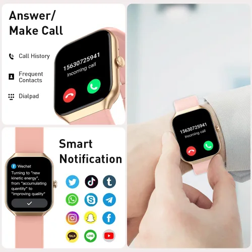 Miniatura 2 de Reloj inteligente (respuesta/hacer llamada), reloj inteligente HD de 1.96 pulgadas para hombres y mujeres, reloj de fitness 2026 con más de 112