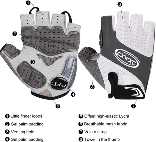 Miniatura 6 de CXWXC Guantes de ciclismo para hombres y mujeres Guantes de ciclismo transpirables de gel para bicicleta de montaña Guantes antideslizantes