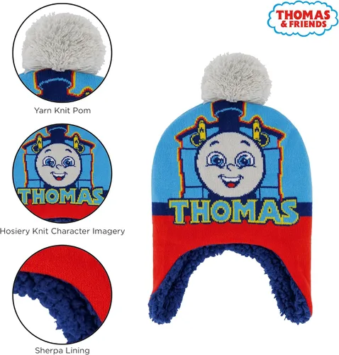 Miniatura 4 de Mattel Conjunto de gorro y manoplas de invierno para bebés y niños, gorro para niños de 2 a 4 años