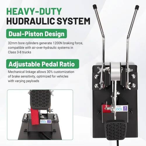 Miniatura 3 de Pedal Universal Dual de Freno para el Lado del Pasajero para Entrenamiento del Conductor y Uso en Múltiples Vehículos, Sistema Hidráulico de Doble