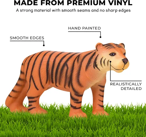 Miniatura 6 de Learning Minds - Juego de 8 figuras gigantes de animales de safari para niños pequeños Zoo Animals, Jungle Animals Figures, Toy Animals for Kids