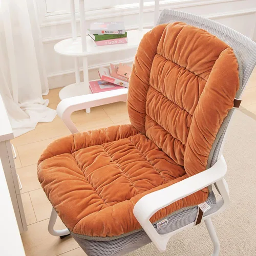 Miniatura 8 de Cojín para Silla de Escritorio con Asiento Suave y Respaldo, 90x50cm Gris claro