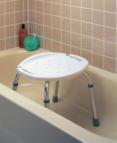 Miniatura 2 de Carex Asiento de baño y ducha ajustable - Taburete de ducha - Asiento de baño de aluminio - Silla de ducha con asa