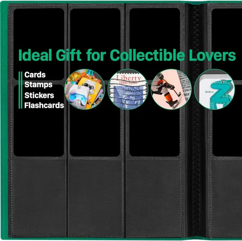 Miniatura 2 de Carpeta de tarjetas coleccionables de 9 bolsillos, carpeta de colección deportiva de alta calidad, libro de tarjetas con fundas de carga lateral