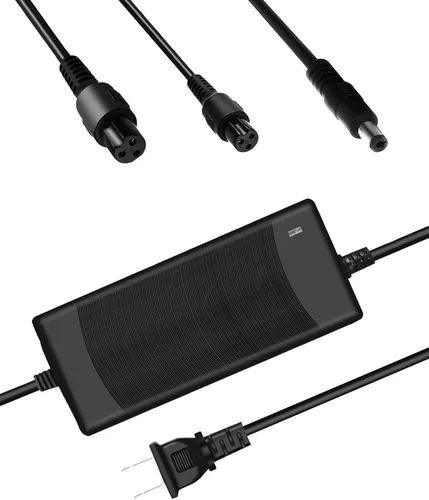 Cargador de batería rápido de 29.4V 2A (3 enchufes) para scooter eléctrico, cargador de repuesto de batería universal para baterías de litio de 25.2
