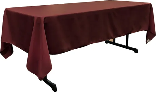 Miniatura 70 de LA Linen Mantel rectangular lavable de popelín de poliéster, resistente a las manchas y a las arrugas, cubierta de mesa 60x84, mantel de tela