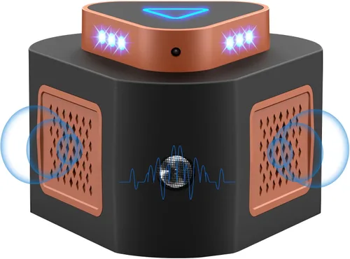Tirgo Repelente de ratones, enchufe ultrasónico, repelente de plagas ultrasónico para interiores, repelente ultrasónico de roedores de 360° con 4
