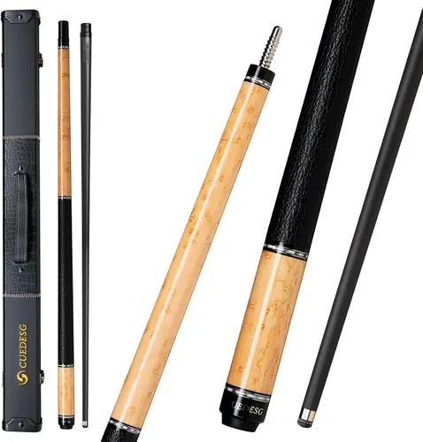 Miniatura 11 de Palo de Billar de Fibra de Carbono 10.5mm/11.8mm/12.5mm, Palo de Piscina de Baja Deflexión con Empuñadura de Madera Rara, Palo de Billar Profesional