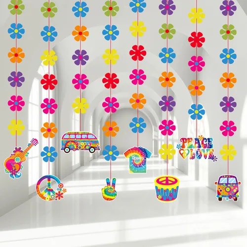Miniatura 10 de Duraaamo Paquete de 8 pancartas para fiesta de frutas, guirnalda de papel de Twotti Frutti bailando Frutti, recortes colgantes de papel para verano