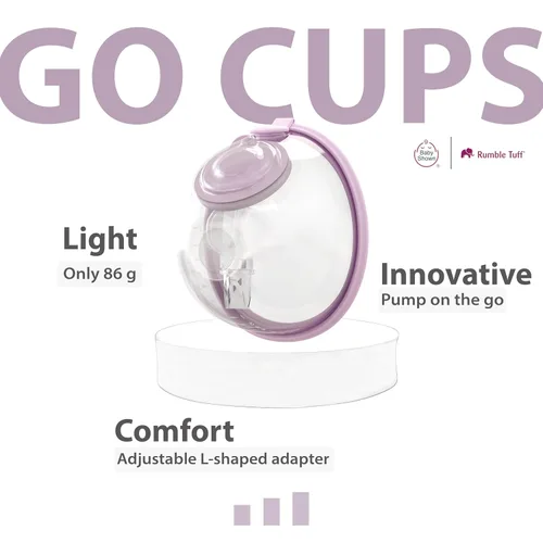 Miniatura 2 de BabyShown Rumble Tuff Go Cups: copas de colección manos libres. Tamaños de protección de pecho de 0.945 in e inserto de 0.827 in. Compatible