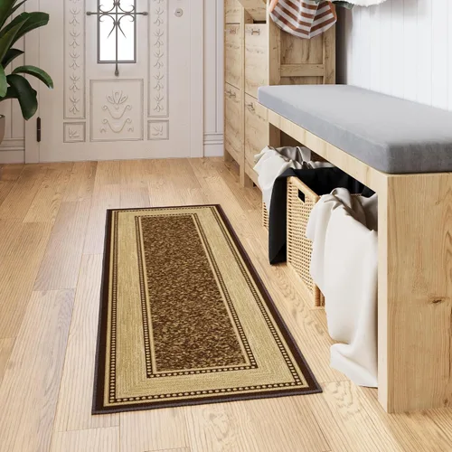 Miniatura 10 de Ottomanson Alfombra Corredor de Pasillo de 20" x 59" pulgadas, Alfombras de Área con Borde Antideslizante, Fácil de Limpiar, Alfombra Corredor